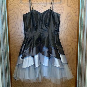 Layered short strapless dress